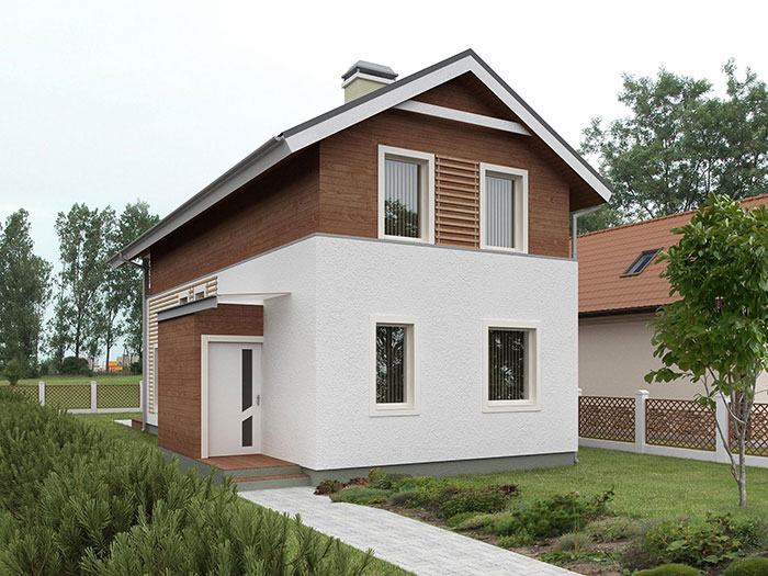 Проекты маленьких двухэтажных домов: цены, чертежи, планировки