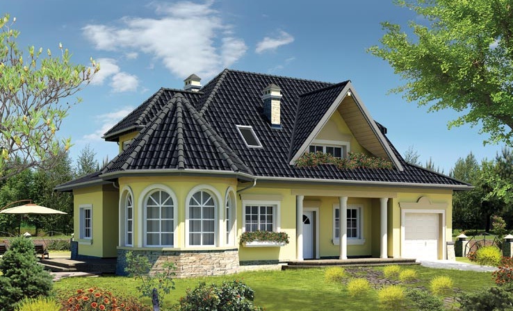 Строительство дома с эркером входит в список услуг от компании «Новострой дом»